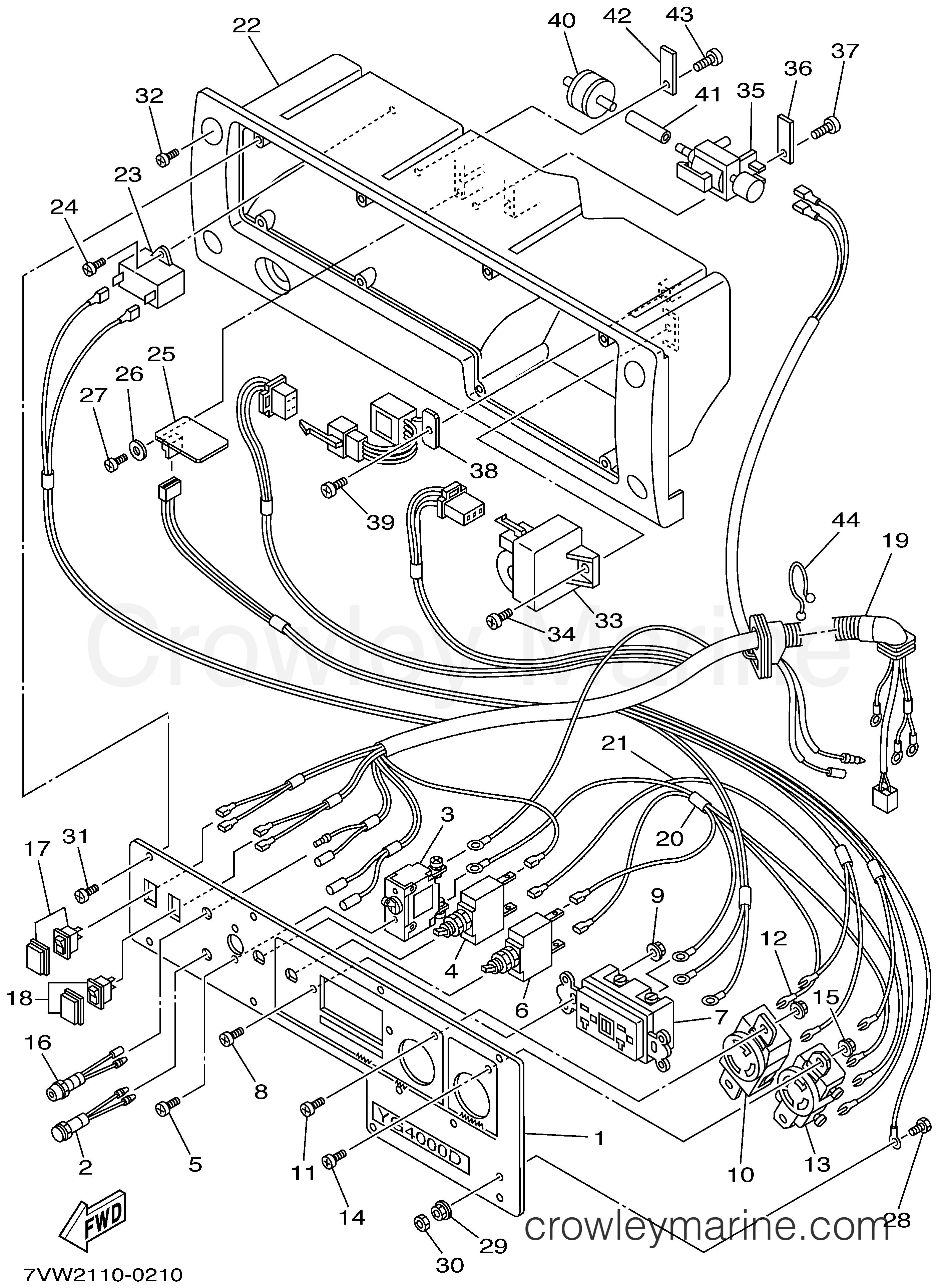 Yamaha Motors EF4000DEX  (YG4000DX_DEC) - CONTROL BOX YG4000