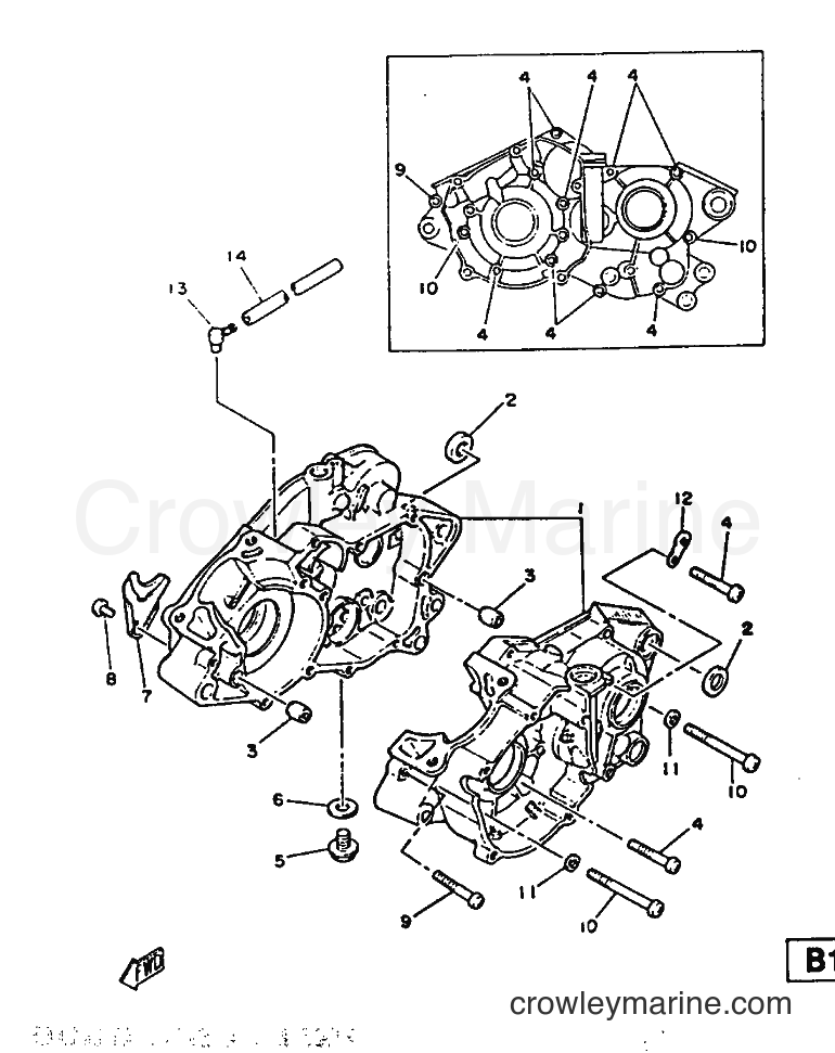 1987 Dirt Bike DT125LC - DT125LC (2AJ) [999] - CRANKCASE