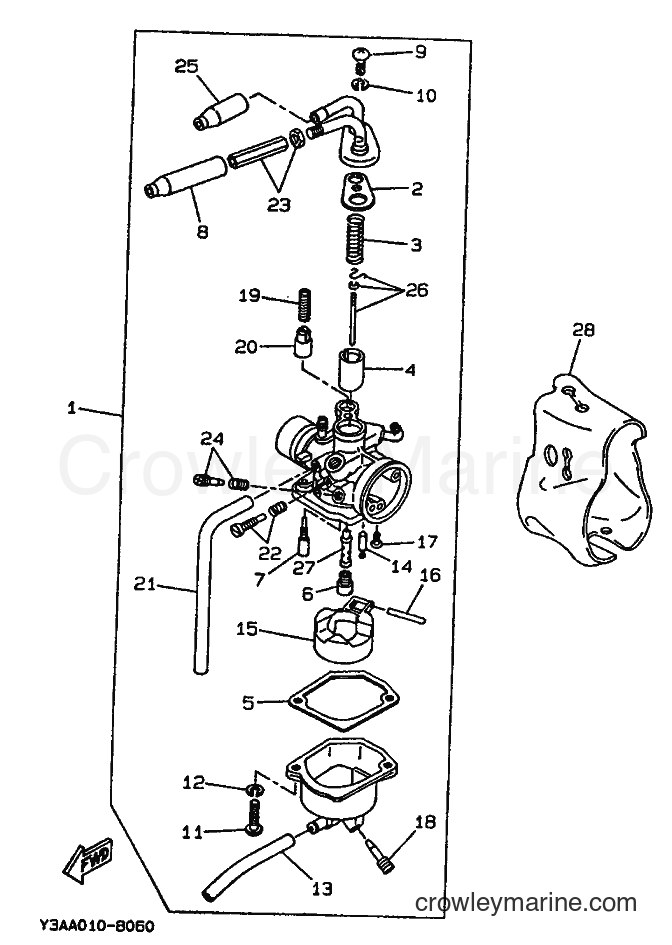 1992 Scooter CW50 - CW50 (3WV2) [999] - CARBURETOR