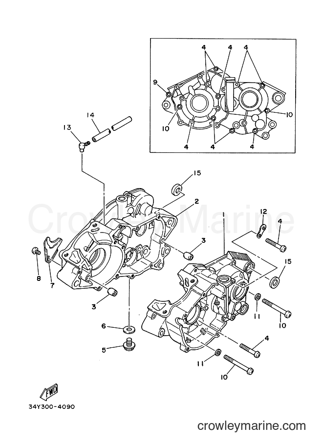 1987 Dirt Bike DT125 - DT125 (35E) [999] - CRANKCASE