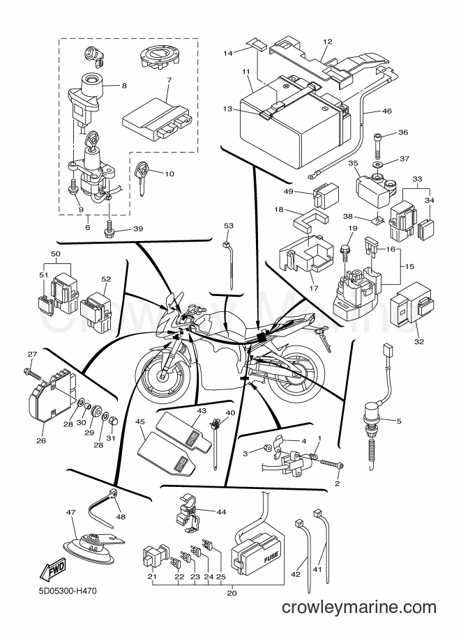 2009 Street Bike FZ1-SA - FZ1-SA (5D05) [010] - ELECTRICAL 2