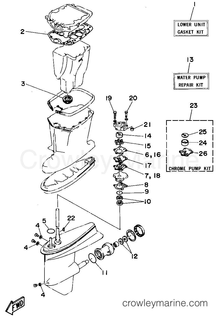 Yamaha Motors C55ELRT - REPAIR KIT 2