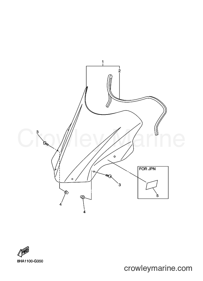 Yamaha Motors RFX10RM (8HA6) [010] - WINDSHIELD