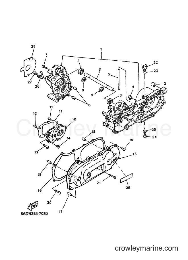 Yamaha Motors YN50 (5BW3) [010] - CRANKCASE