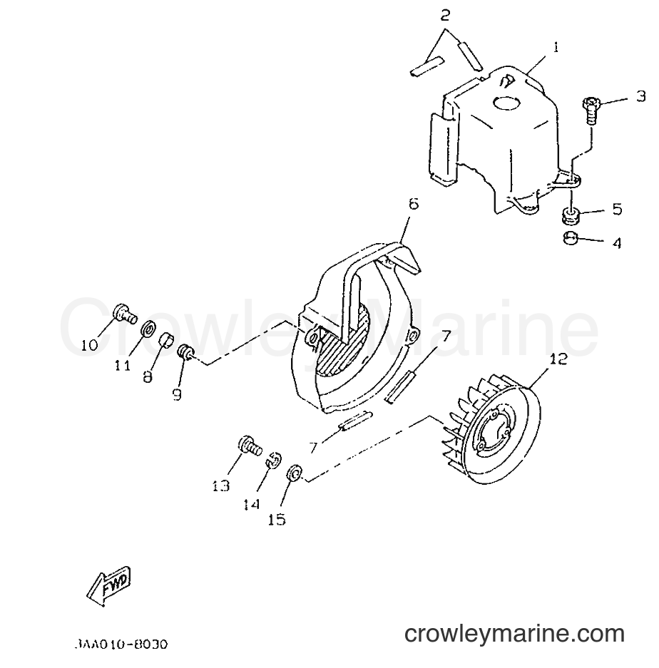 1996 Scooter CW50 - CW50 (4VV5) [999] - AIR SHROUD & FAN