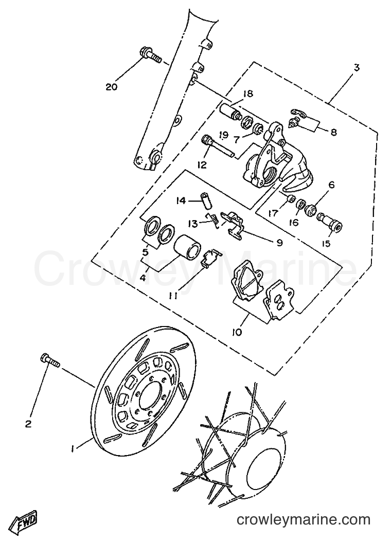 1996 Street Bike SR250SP - SR250SP (3TH5) [999] - FRONT BRAKE