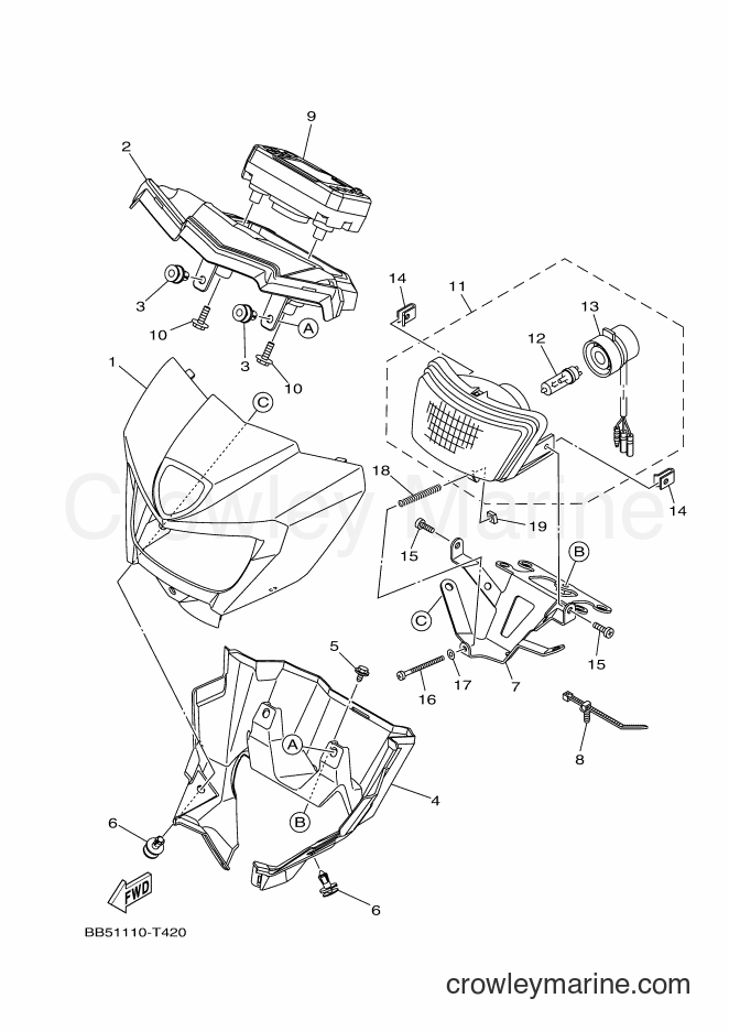 Yamaha Motors YFM450FWBD (BB5D) [010] - HEADLIGHT 2