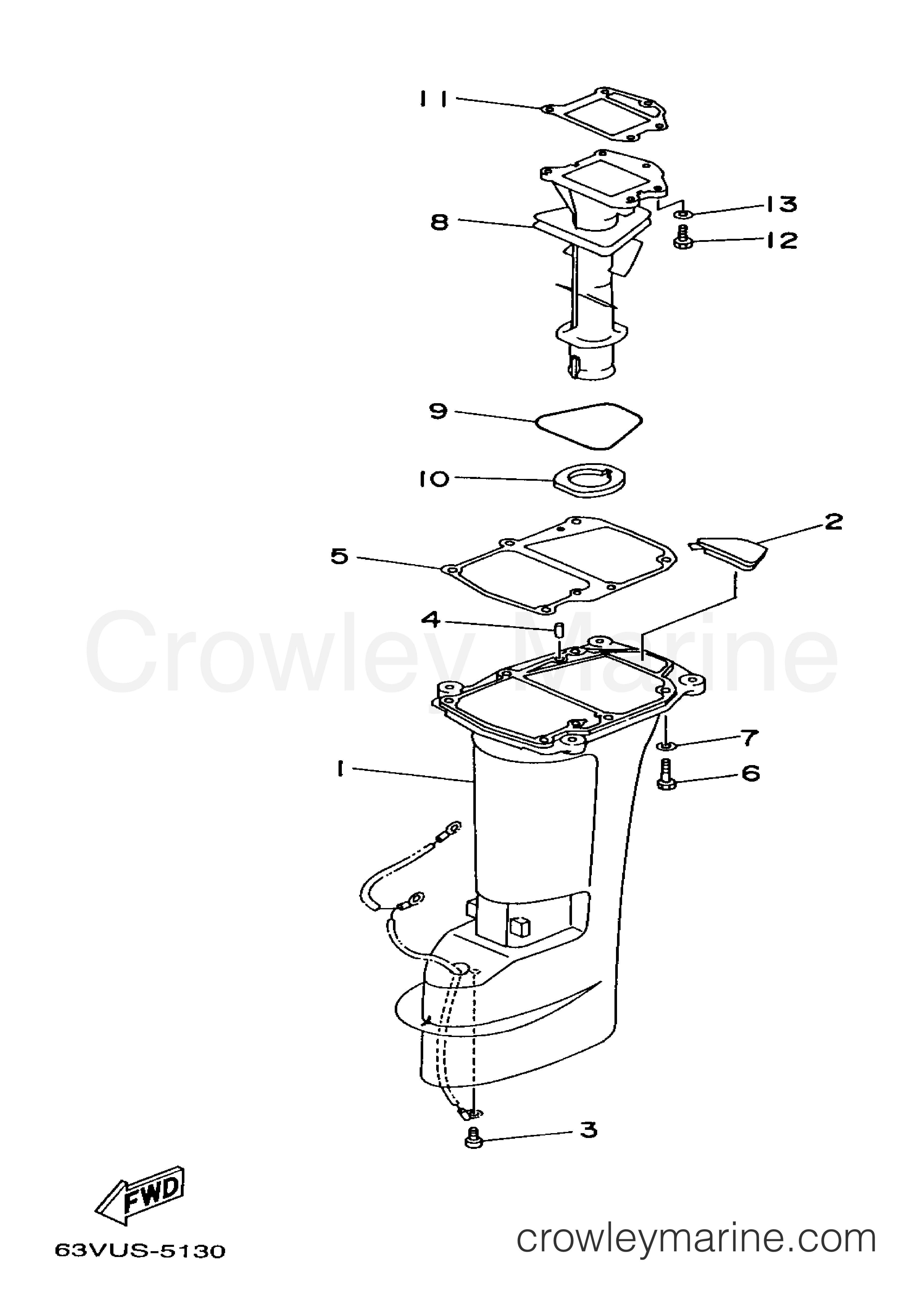Yamaha Motors 15MLHW - UPPER CASING