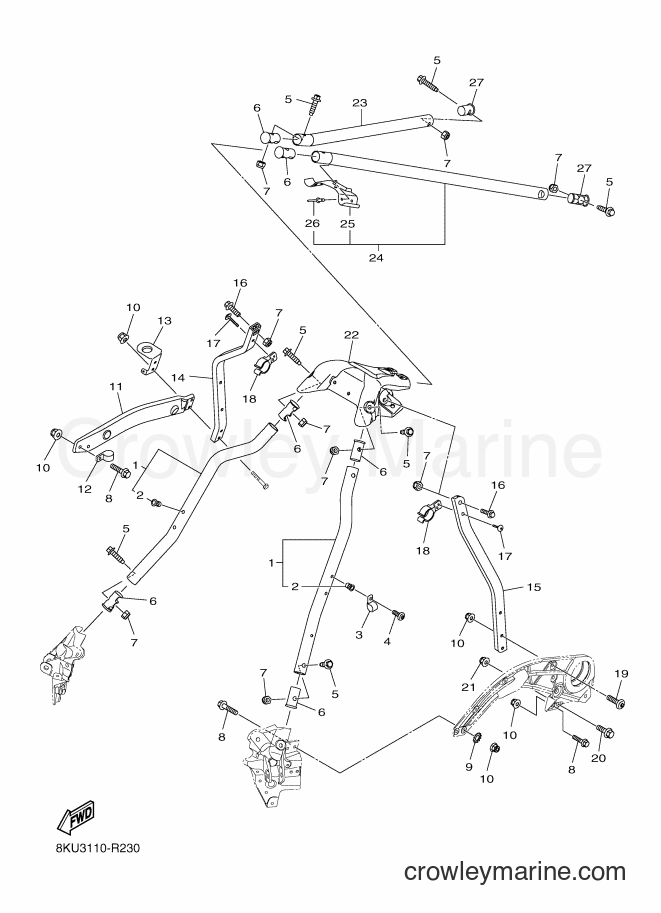 Yamaha Motors SRV10MS62 (8KT4) [010] - STEERING GATE