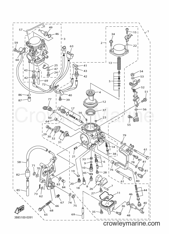 Yamaha Motors XVS1100 (3B8S) [010] - CARBURETOR