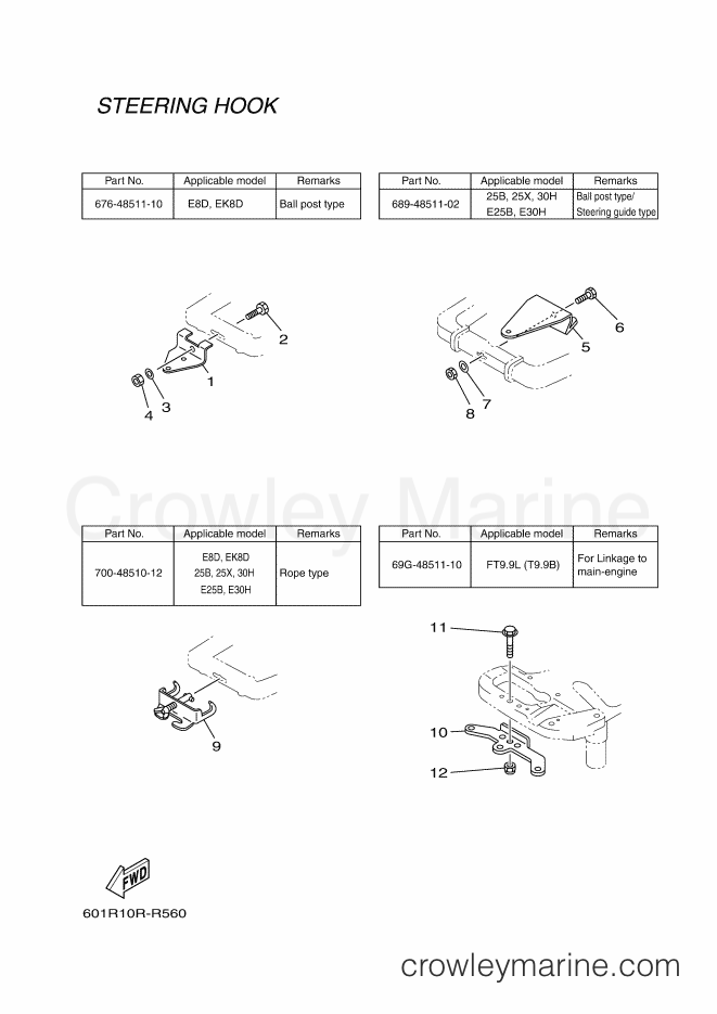 Yamaha Motors RIGGING REMOCON-2017 (601R) [010] - STEERING HOOK 3