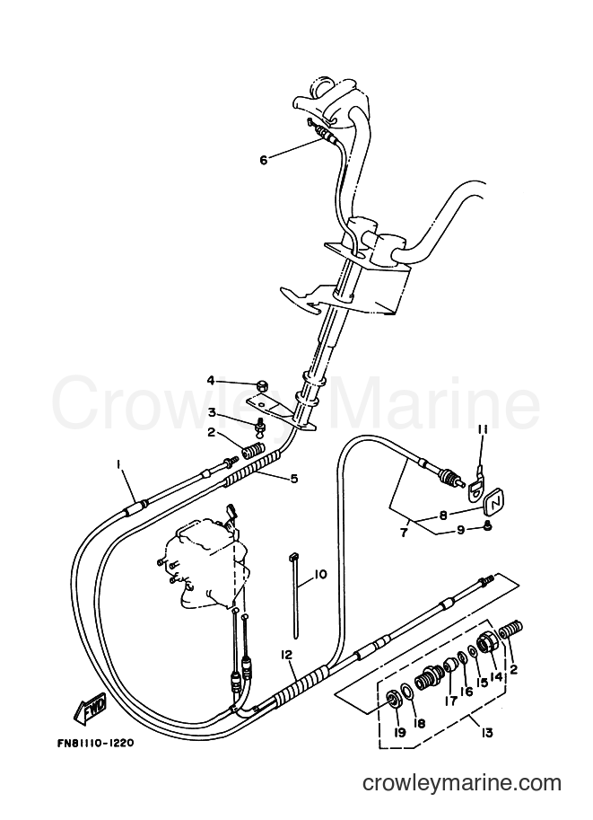 Yamaha Motors MJ650TX (FN8K) [999] - CONTROL CABLE