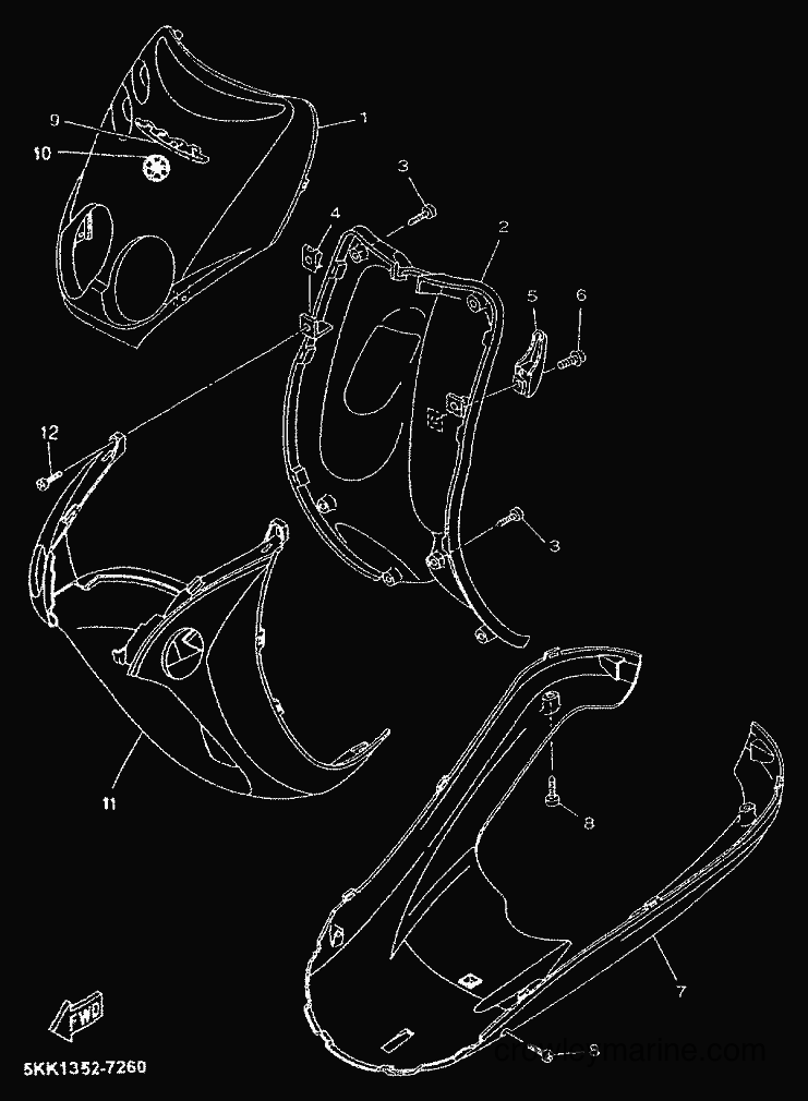Yamaha Motors YN50 (5BX5) [010] - LEG SHIELD