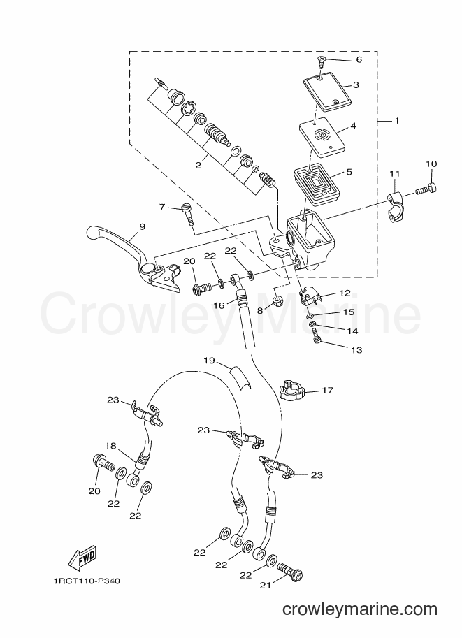 2016 Street Bike MT09 - MT09 (B872) [050] - FRONT MASTER CYLINDER