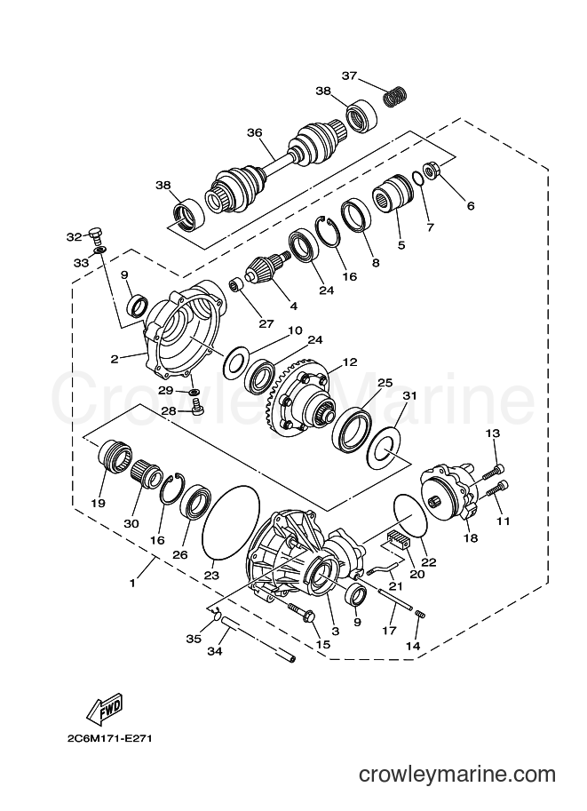 Yamaha Motors YFM660FWA (2C6U) [010] - FRONT DIFFERENTIAL