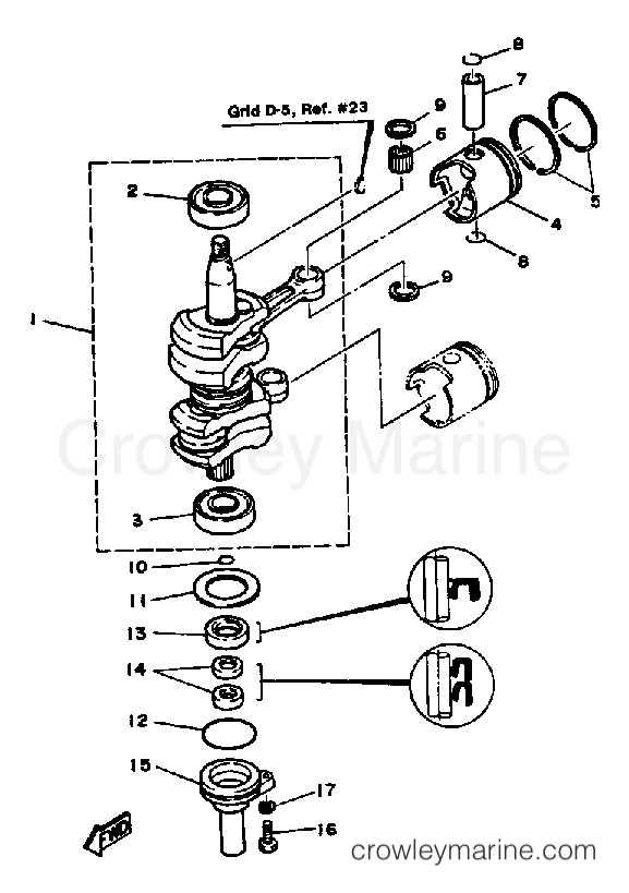 Yamaha Motors 25SK - CRANK PISTON