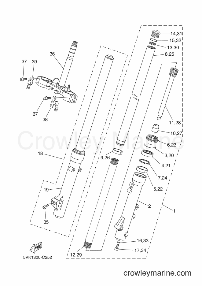 2004 Dirt Bike XT660R - XT660R (5VK1) [020] - FRONT FORK