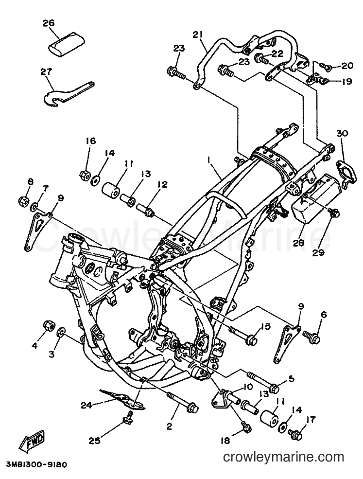 1996 Dirt Bike DT125RE - DT125RE (4DK6) [010] - FRAME