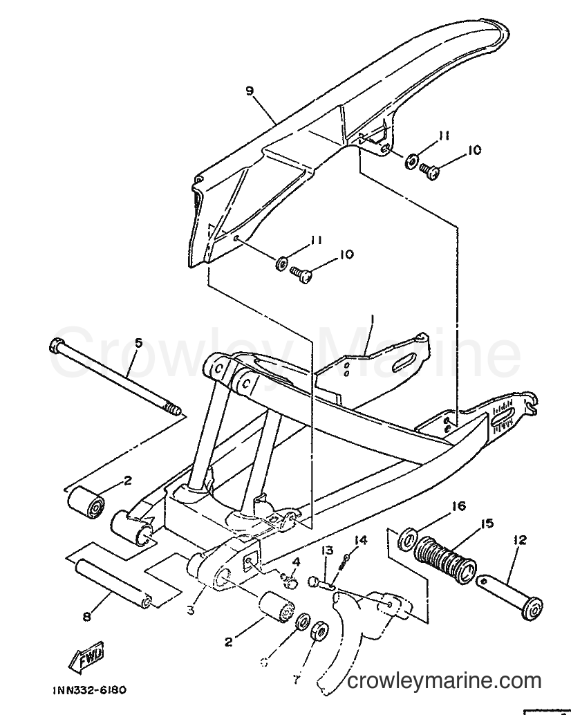 1986 Scooter DT50M - DT50M (1NN) [999] - REAR ARM