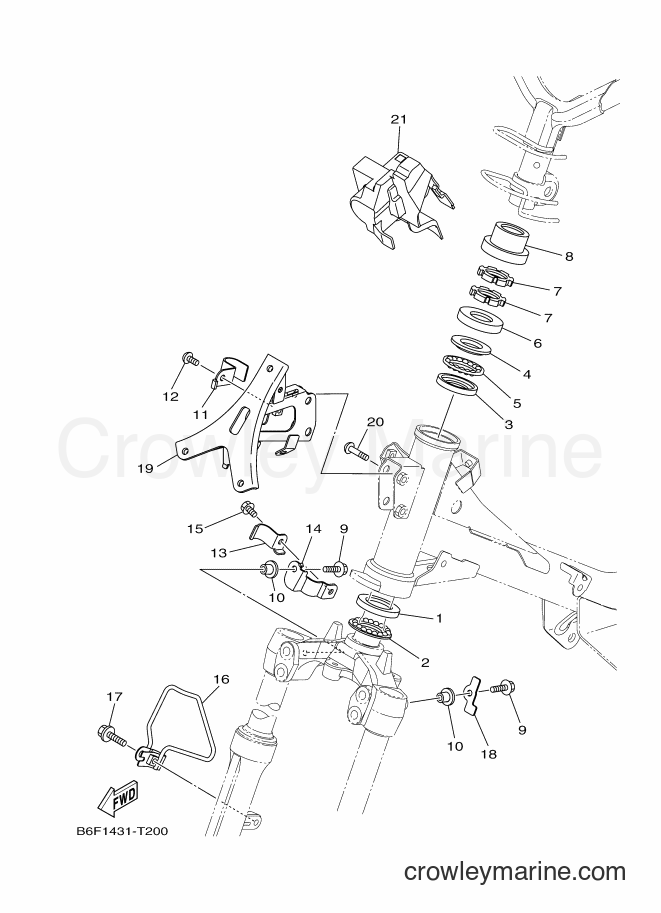 Yamaha Motors T115FL-5 (B6F4) [010] - STEERING