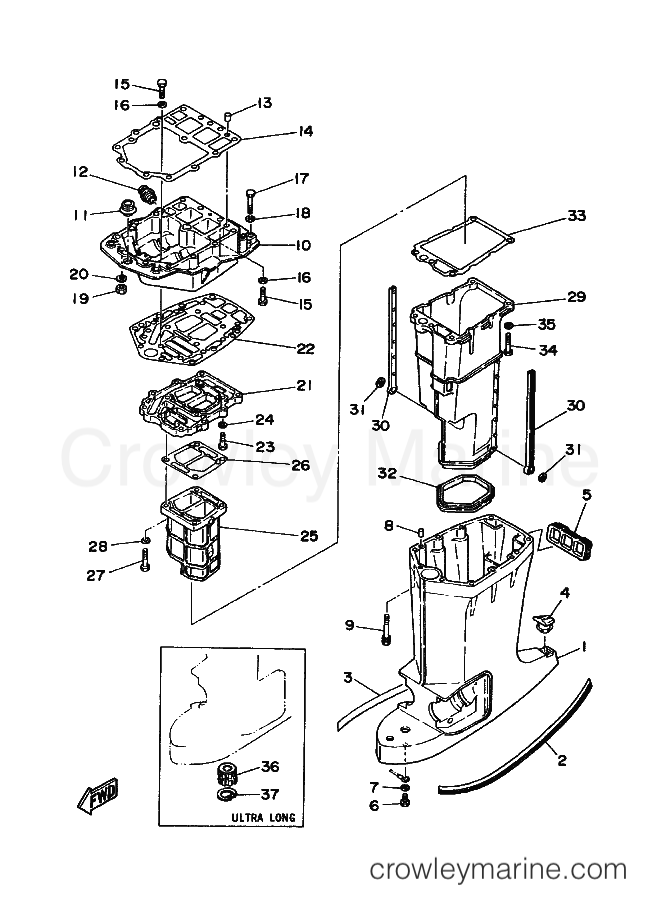 Yamaha Motors ETD (6R2) [999] - UPPER CASING