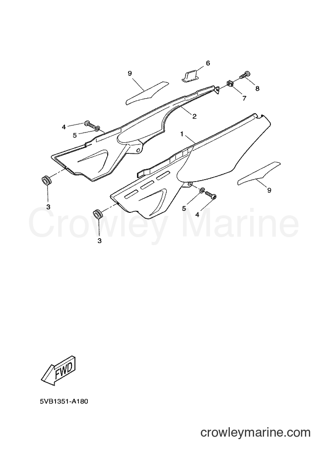 2002 Scooter DT50R - DT50R (5BK3) [020] - SIDE COVER