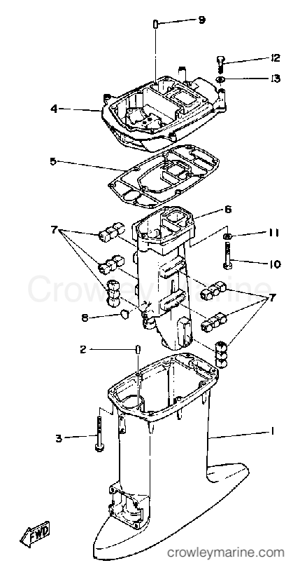 Yamaha Motors 30ELG - UPPER CASING