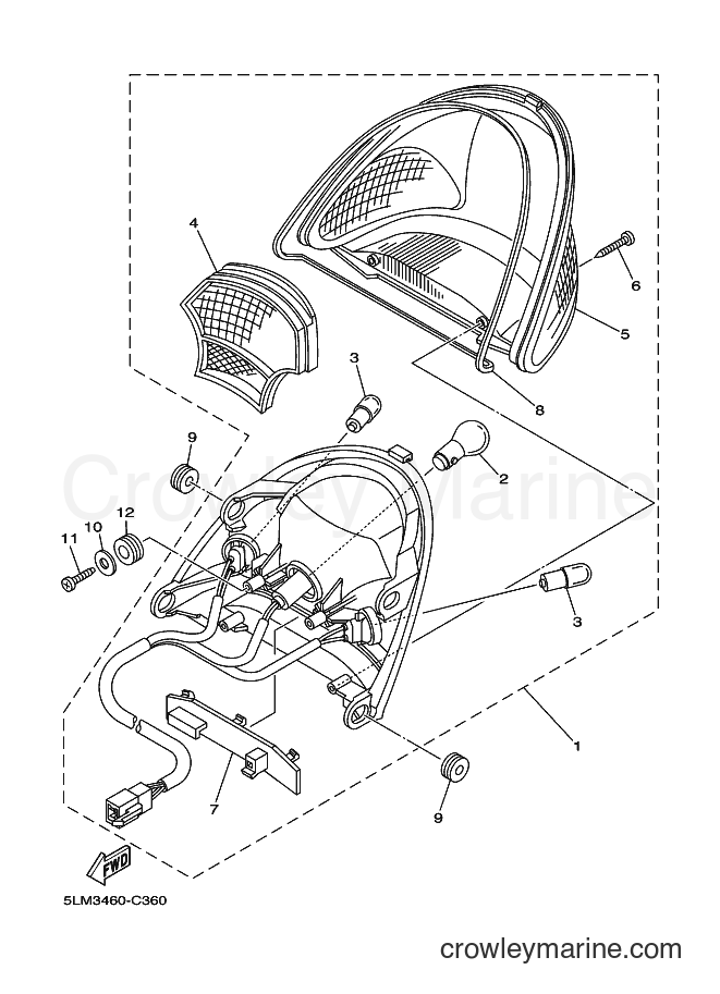 2005 Scooter T110 - T110 (4P41) [010] - TAILLIGHT