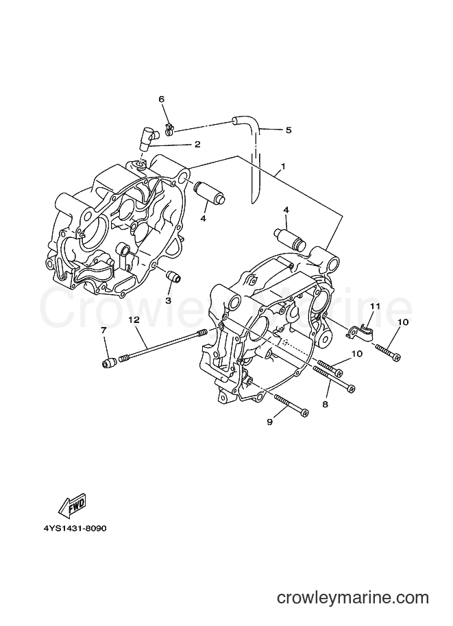 Yamaha Motors T105E (4YS1) [010] - CRANKCASE