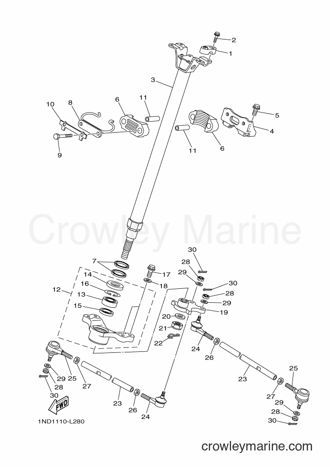 2012 ATV YFM550FWA - YFM550FWA (1NP1) [010] - STEERING