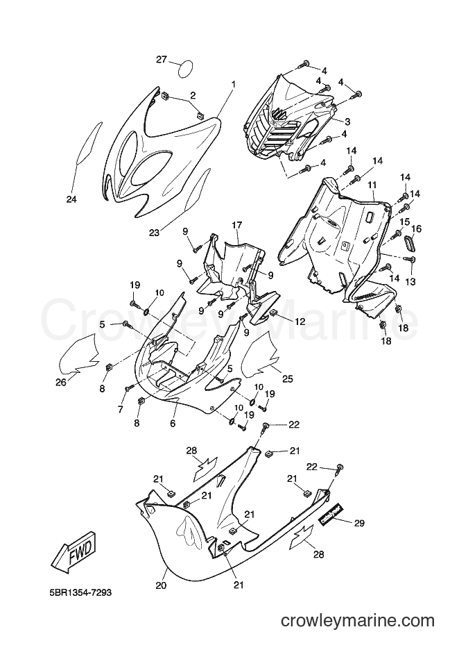 2001 Scooter YQ50 - YQ50 (5PE1) [020] - LEG SHIELD