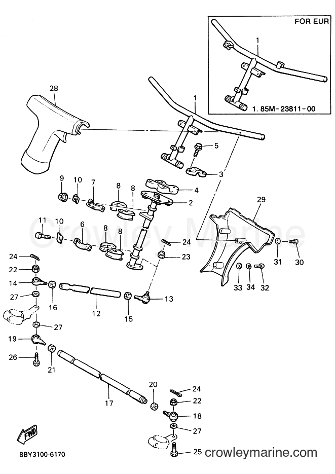 1996 Snowmobile ET410TR - ET410TR (8BY3) [020] - STEERING