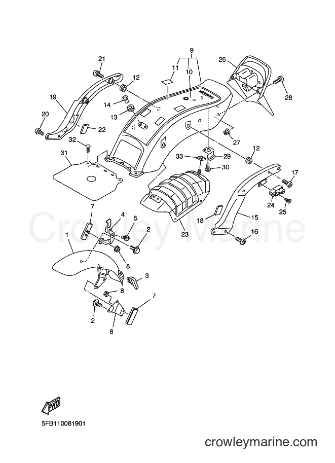 Yamaha Motors XVS650 (5FB3) [010] - FENDER