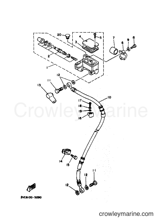 1995 Dirt Bike RT180 - RT180 (4BN4) [010] - FRONT MASTER CYLINDER