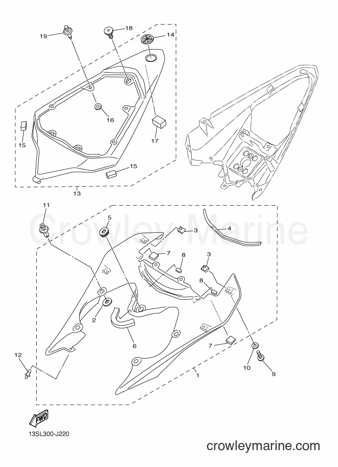 2012 Sport Bike YZF-R6 - YZF-R6 (1JSF) [010] - SIDE COVER