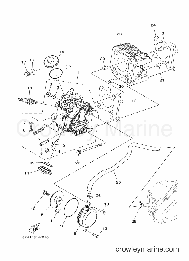 Yamaha Motors XC115S (52B4) [010] - CYLINDER