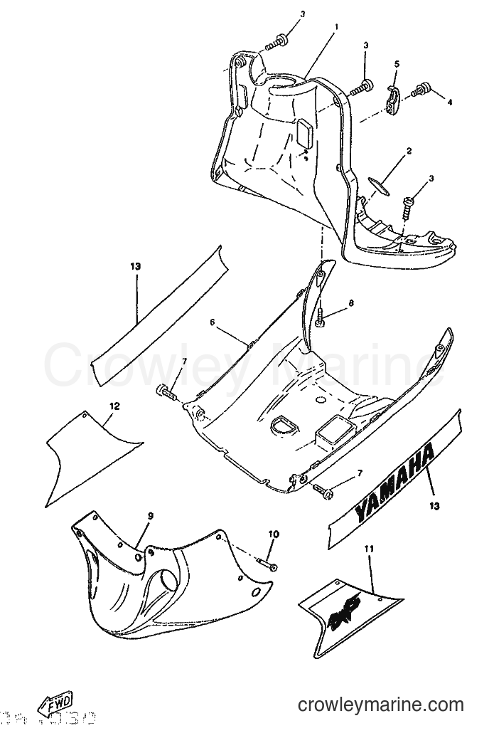 1996 Scooter CW50RSP - CW50RSP (4WL1) [999] - LEG SHIELD