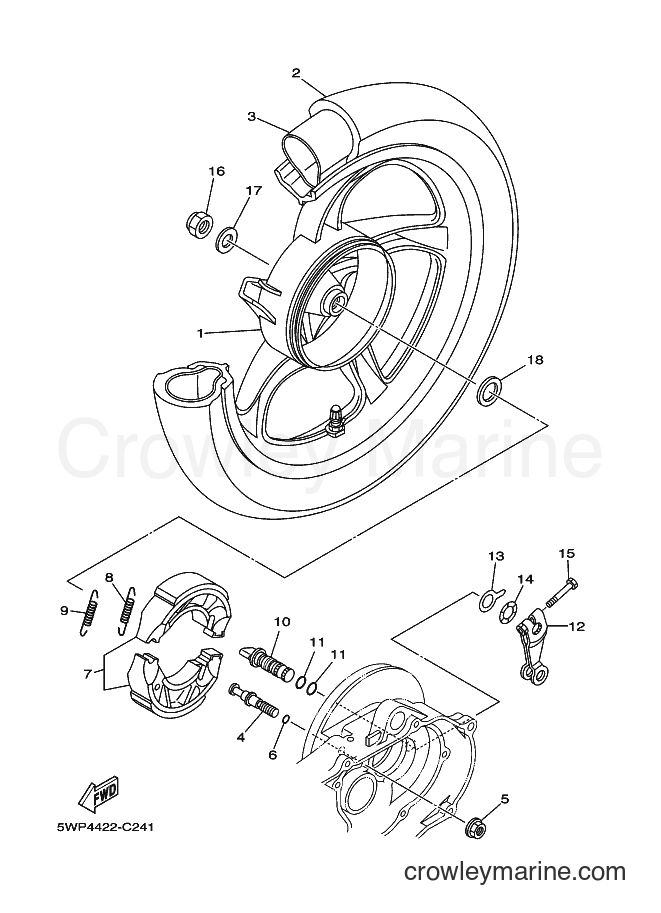 2006 Scooter AL115C - AL115C (5WPB) [010] - REAR WHEEL