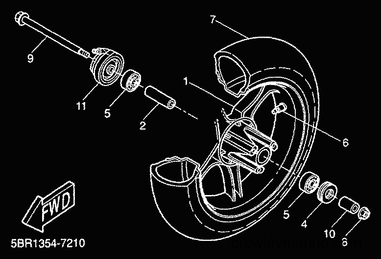 1999 Scooter YQ50 - YQ50 (5KL1) [010] - FRONT WHEEL