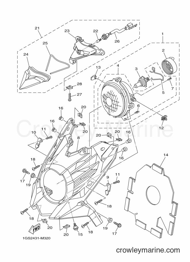 Yamaha Motors AF115FX (1GS2) [010] - HEADLIGHT