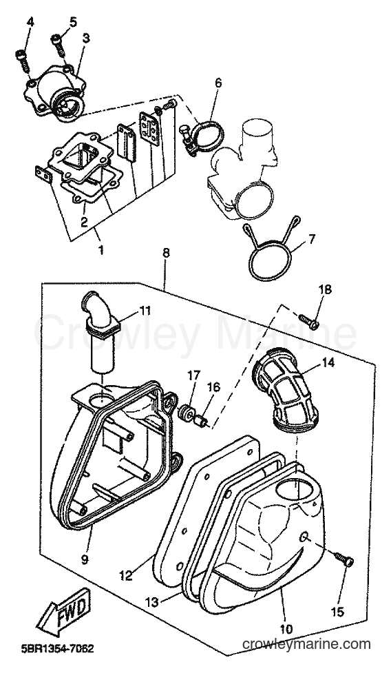 2001 Scooter YQ50 - YQ50 (5KL4) [010] - INTAKE