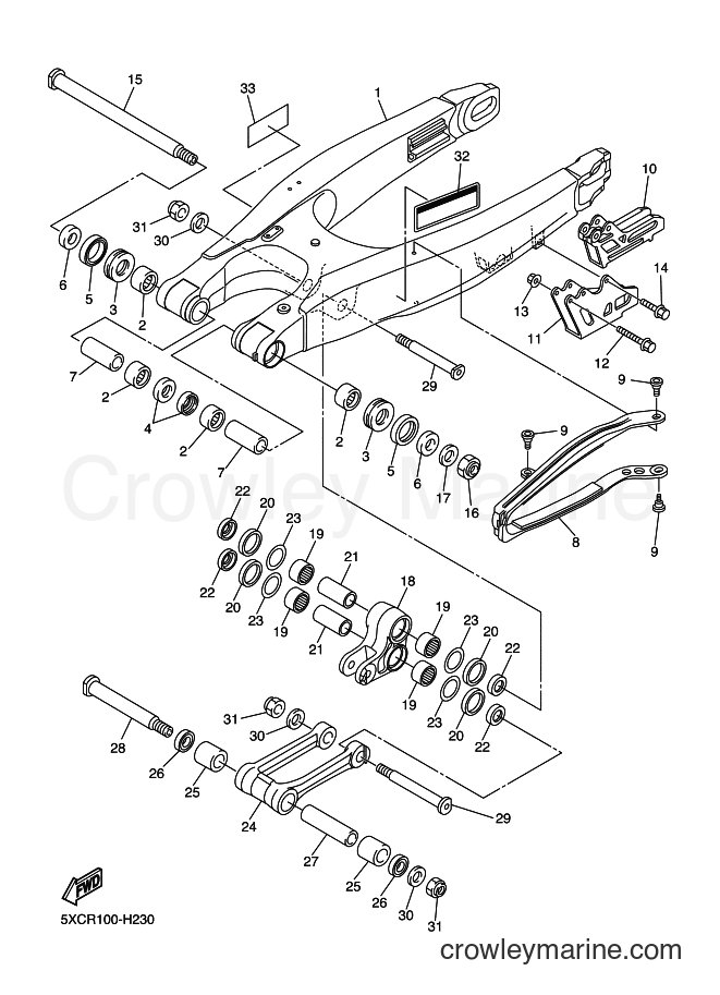 2013 Dirt Bike YZ250F - YZ250F (17DJ) [010] - REAR ARM