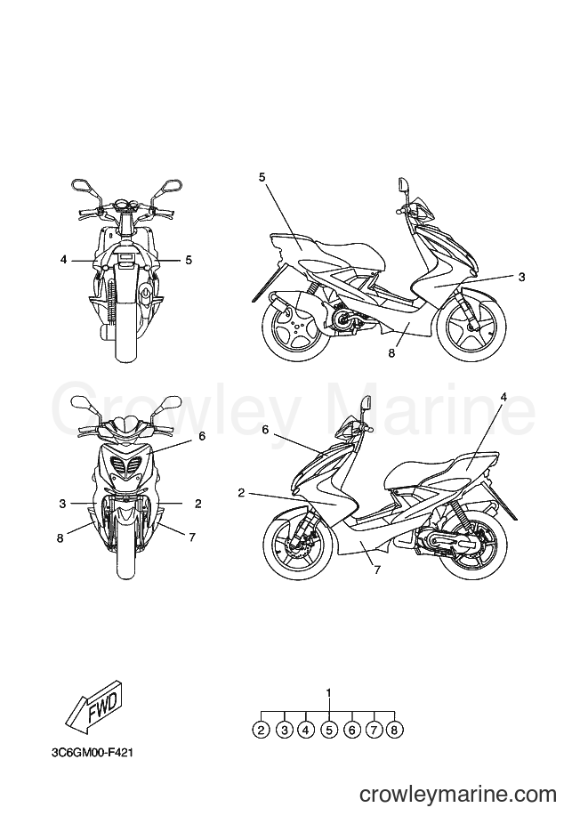 2007 Scooter YQ50 - YQ50 (3C6G) [010] - GRAPHIC & EMBLEM