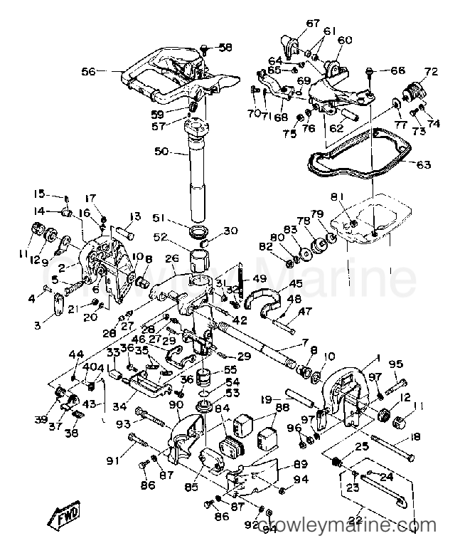 Yamaha Motors CV25EMLD - BRACKET 1