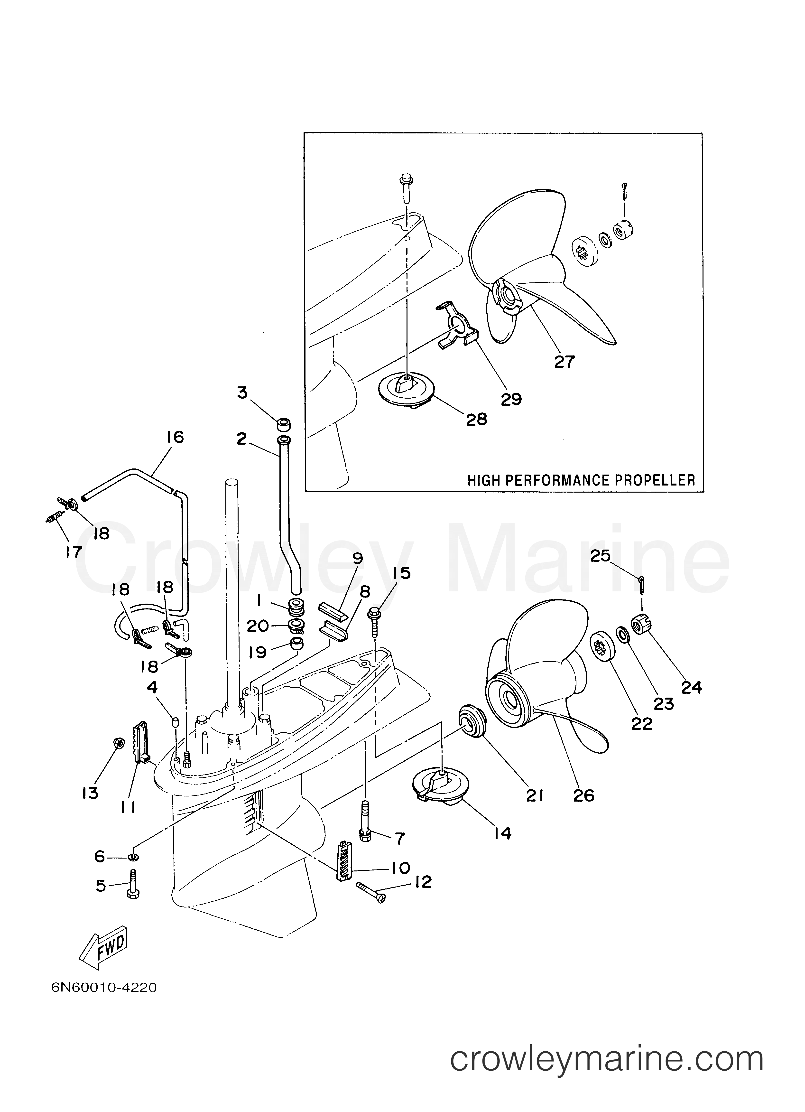 Yamaha Motors 115TLR - LOWER CASING DRIVE 2