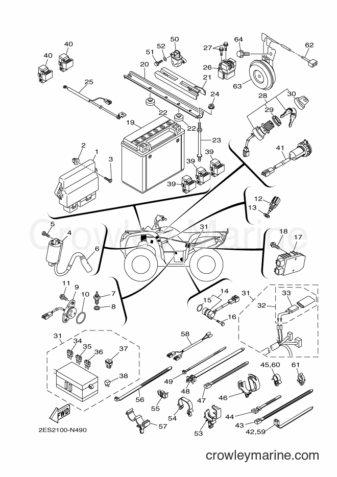 2014 ATV YFM700FWA - YFM700FWA (2ES3) [010] - ELECTRICAL 1