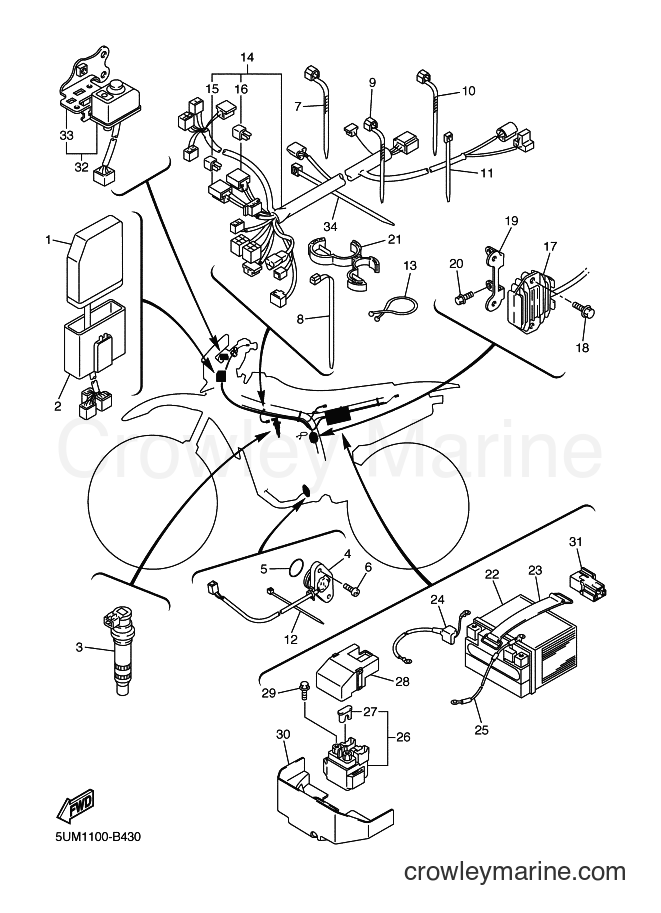 2003 Dirt Bike WR250F - WR250F (5UM2) [050] - ELECTRICAL 1