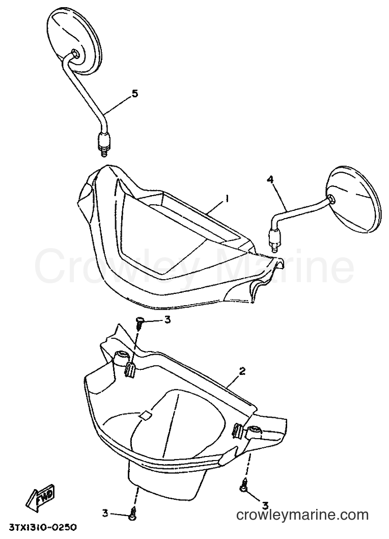 1990 Scooter CW50T - CW50T (3TX1) [999] - LEG SHIELD