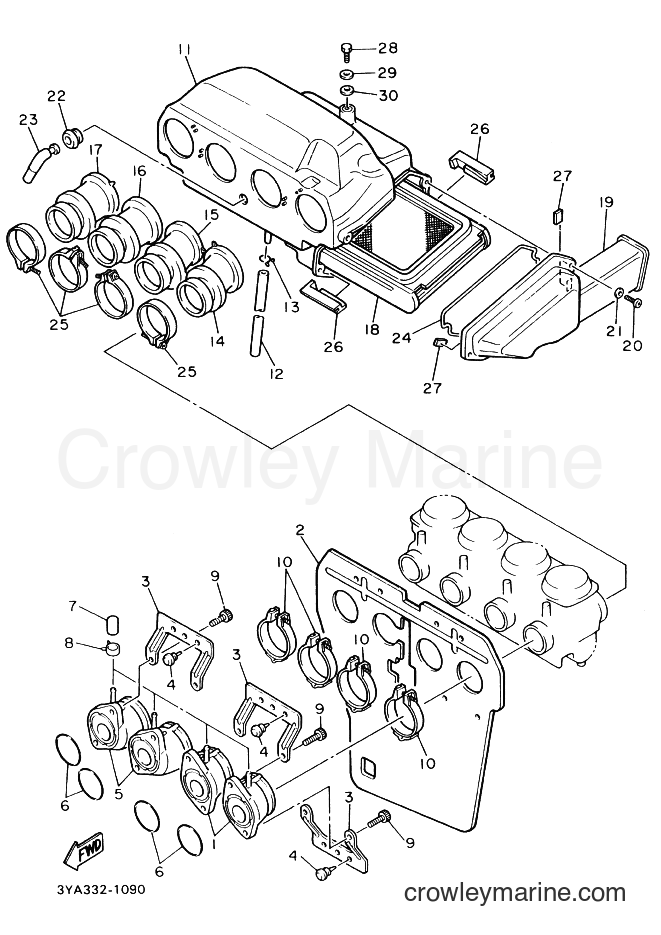 1992 Sport Bike FJ1200 - FJ1200 (4AH6) [010] - INTAKE