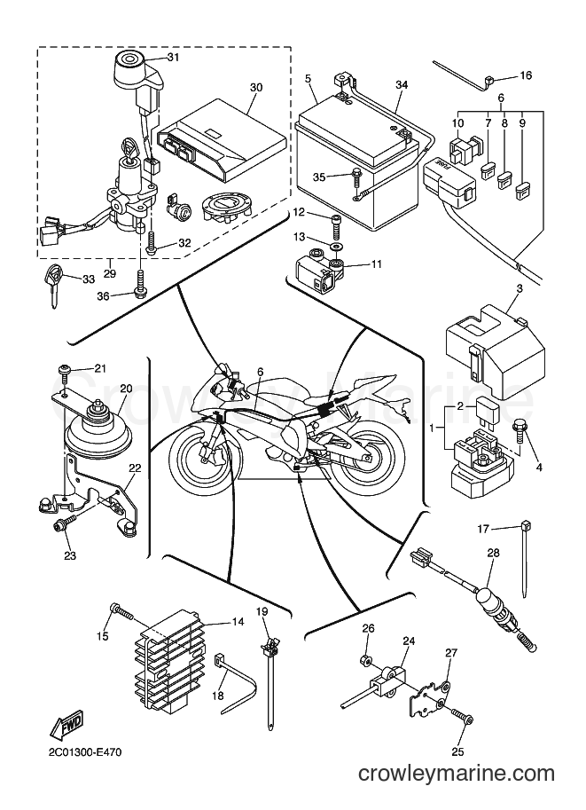 2007 Sport Bike YZF-R6 - YZF-R6 (2C0B) [070] - ELECTRICAL 2